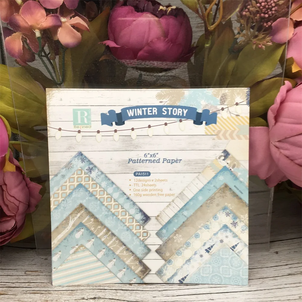 24pcs/Pack 6*6inch 15.2cm Winter Story Patterned Paper Pack for Scrapbooking DIY Happy Planner Card Making Journal Project
24pcs/Pack 6*6inch 15.2cm Winter Story Patterned Paper Pack for Scrapbooking DIY Happy Planner Card Making Journal Project