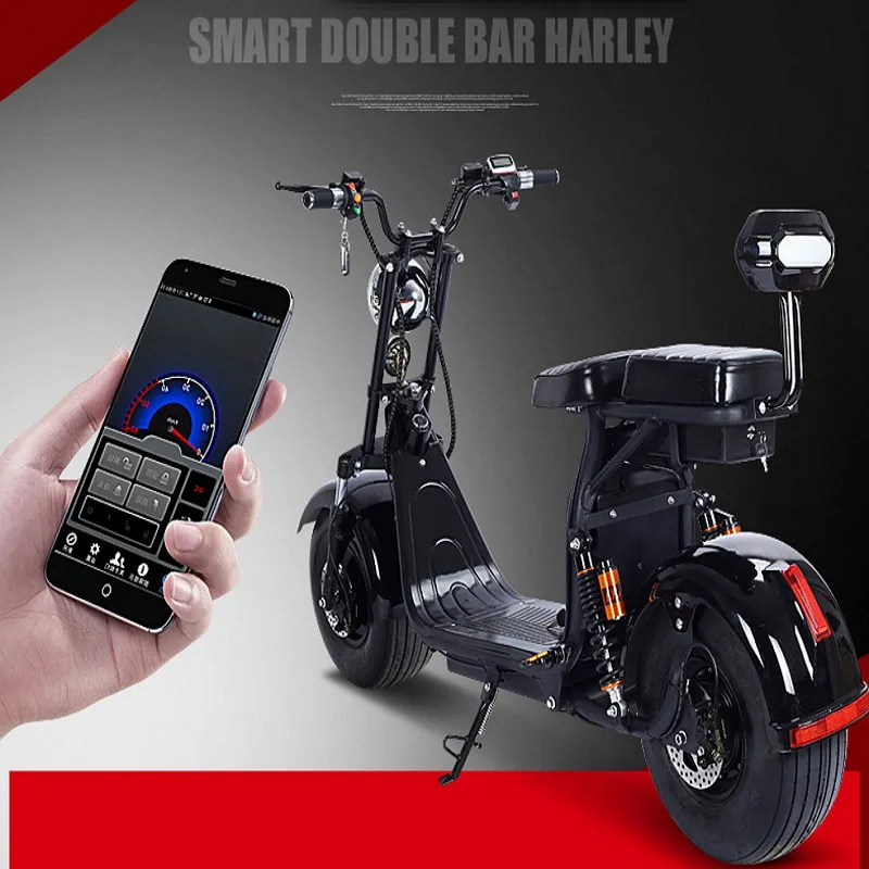 Perfect Electric Car New Round of Harley  Adult Lithium Scooter Two-Wheel Adult 3