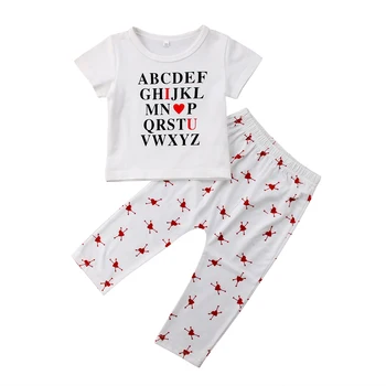 2018 new fashion summer Pretty 2Pcs Newborn Baby Boy Girl Outfit Letter Print Tops T-shirt Pants Clothes stylish sweet CH
2018 new fashion summer Pretty 2Pcs Newborn Baby Boy Girl Outfit Letter Print Tops T-shirt Pants Clothes stylish sweet CH