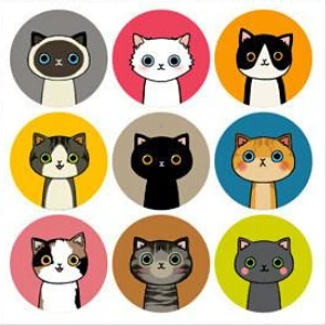 Cute illustration Cat Sticker Seal Waterproof Round Stickers For Kids Gift/Envelope Seals
Cute illustration Cat Sticker Seal Waterproof Round Stickers For Kids Gift/Envelope Seals