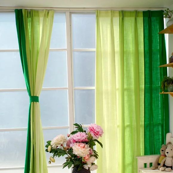 Gradient green cloth curtains semi shade Cotton Linen fabirc curtains for bedroom and living room custom made solid color cloth
Gradient green cloth curtains semi shade Cotton Linen fabirc curtains for bedroom and living room custom made solid color cloth