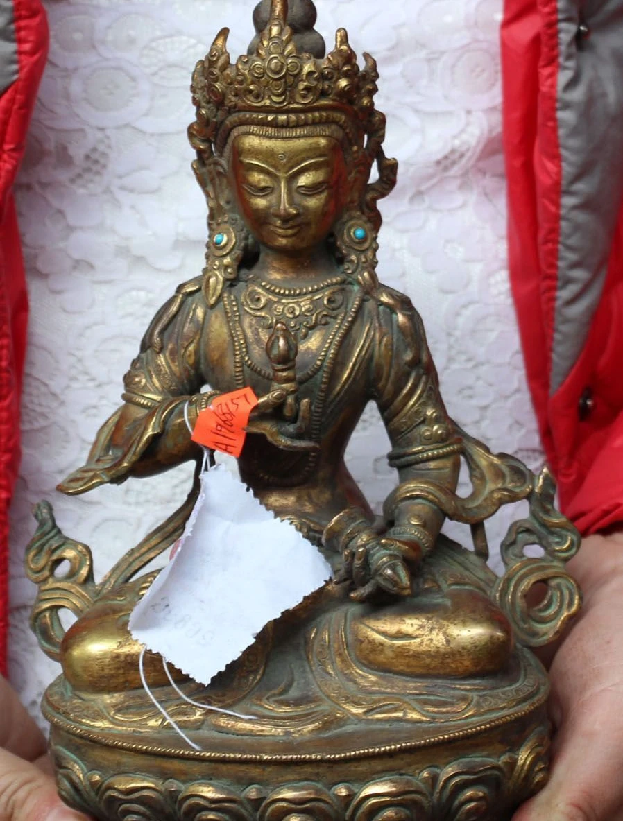 Old Curio Nepal Buddhism Bronze Gold Gilt Vajradhara Vajrabhairava Buddha Statue
Old Curio Nepal Buddhism Bronze Gold Gilt Vajradhara Vajrabhairava Buddha Statue
