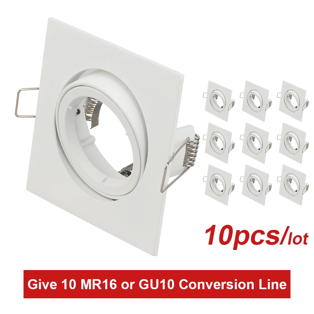 Adjustable Downlight Frame Square Black Silver Halogen Led Spotlights Fitting MR16 GU10 Socket Recessed Spot Lamp Fittings
Adjustable Downlight Frame Square Black Silver Halogen Led Spotlights Fitting MR16 GU10 Socket Recessed Spot Lamp Fittings
