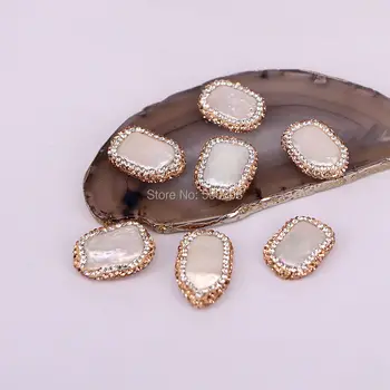 12PCS Natural pearl beads freedom shape side hole spacer beads, pave golden rhinestone crystal fashion jewelry beads ZYZ160-9919
12PCS Natural pearl beads freedom shape side hole spacer beads, pave golden rhinestone crystal fashion jewelry beads ZYZ160-9919