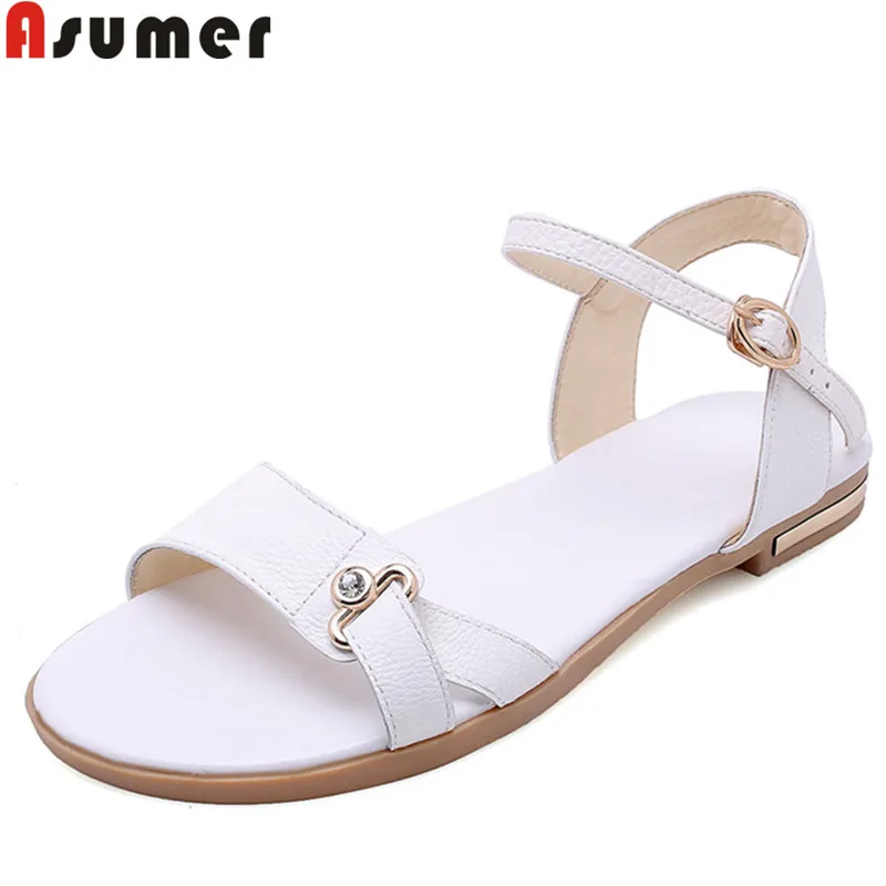 ASUMER plus size 34-46 fashion summer new shoes woman buckle genuine leather shoes women Casual flat with sandals women 2019
ASUMER plus size 34-46 fashion summer new shoes woman buckle genuine leather shoes women Casual flat with sandals women 2019