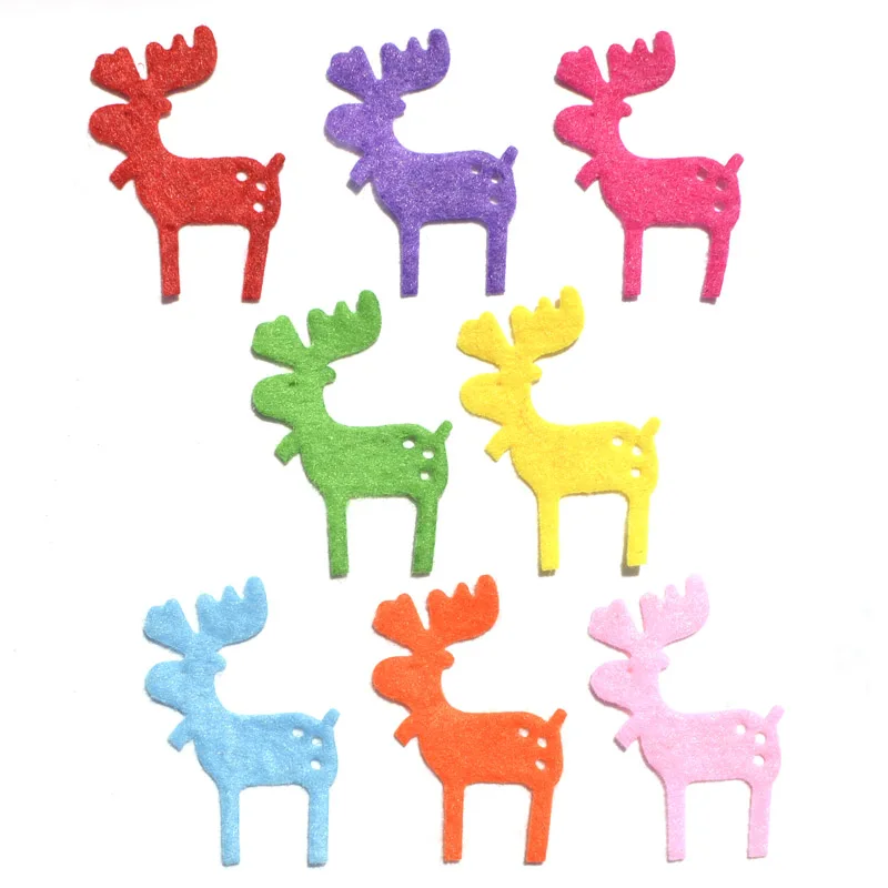 100Pcs 40mm Mixed Elk Deer Nonwoven Fabric Patches Felt Appliques for Crafts Clothes Christmas Decoration DIY Accessories K40
100Pcs 40mm Mixed Elk Deer Nonwoven Fabric Patches Felt Appliques for Crafts Clothes Christmas Decoration DIY Accessories K40