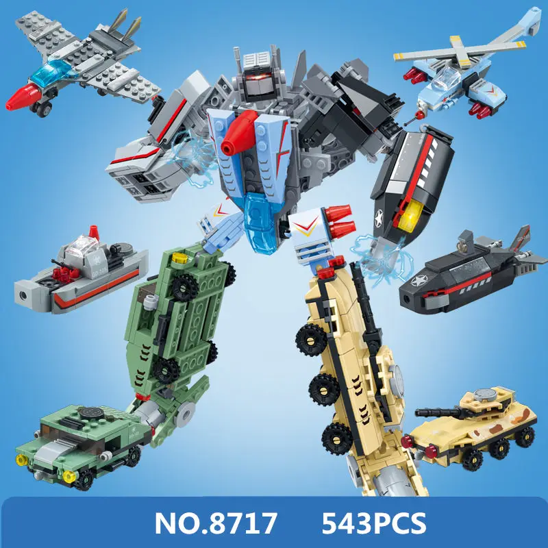 GUDI Creator Military Truck Fighter Helicopter Tank 6In1 Turn Into Arthur Warlord Building Blocks Transformation Robot kids Toys
GUDI Creator Military Truck Fighter Helicopter Tank 6In1 Turn Into Arthur Warlord Building Blocks Transformation Robot kids Toys