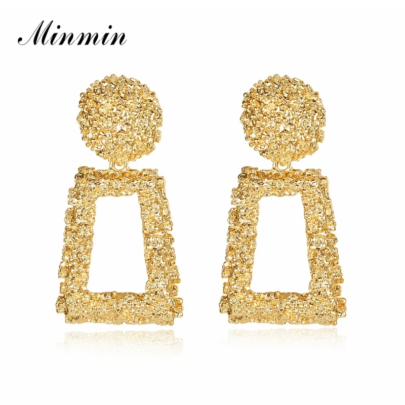 Minmin Gold Color Metal Geometric Statement Earrings for Women Unique Vintage Big Hanging Earrings 2019 Fashion Jewelry MEH1157
Minmin Gold Color Metal Geometric Statement Earrings for Women Unique Vintage Big Hanging Earrings 2019 Fashion Jewelry MEH1157