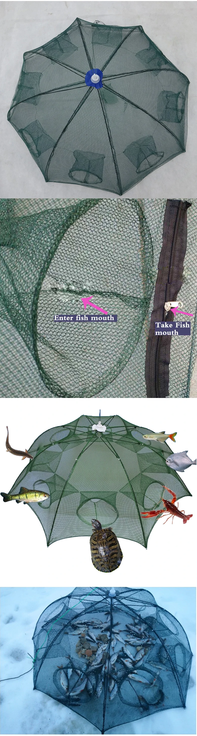 Shop Generic 420 Holes Fish Net Fishing Rod Nylon Folding Fishing Gear