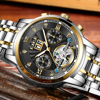 Relogio Masculino LIGE Brands Men Automatic Mechanical Tourbillon Watch Luxury Fashion Stainless Steel Sports Watches Mens Clock
Relogio Masculino LIGE Brands Men Automatic Mechanical Tourbillon Watch Luxury Fashion Stainless Steel Sports Watches Mens Clock