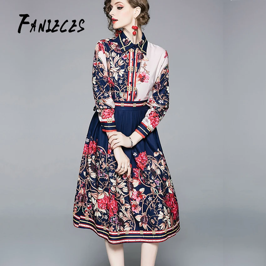 Women Long Sleeve Large Size Baroque Print Dress Autumn Fashion Designer Runway Maxi Dress Elegant Slim dress vestidos de verano
Women Long Sleeve Large Size Baroque Print Dress Autumn Fashion Designer Runway Maxi Dress Elegant Slim dress vestidos de verano