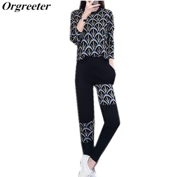 Autumn Winter Women Casual Tracksuit Suits Knitted Stretch Swan Print Pullovers Sweater Top and Pencil Pants Preppy Clothing Set
Autumn Winter Women Casual Tracksuit Suits Knitted Stretch Swan Print Pullovers Sweater Top and Pencil Pants Preppy Clothing Set