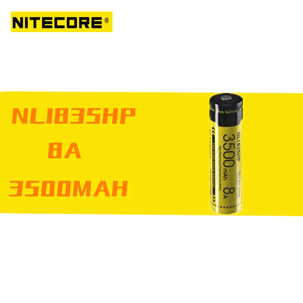 1 pcs Nitecore NL1835HP 3500mAh 3.6V 8A 12.6Wh Rechargeable Li-on Battery high quality with protection for High Drain Devices
1 pcs Nitecore NL1835HP 3500mAh 3.6V 8A 12.6Wh Rechargeable Li-on Battery high quality with protection for High Drain Devices