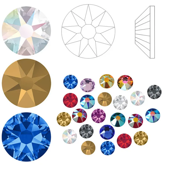 Top quality 8 big + 8 small 16 facets cut hotfix rhinestones! Iron crystal with super strong glue and high shine light
Top quality 8 big + 8 small 16 facets cut hotfix rhinestones! Iron crystal with super strong glue and high shine light