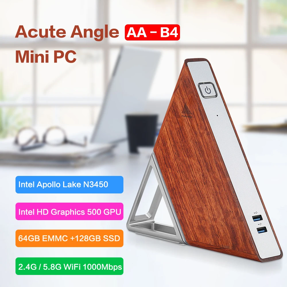 Acute Angle AA-B4 DIY Mini PC Intel Apollo Lake N3450 Windows10 8GB RAM 64GB EMMC 128GB SSD 2.4G 5.8G WiFi 1000Mbps BT4.0 TV Box
Acute Angle AA-B4 DIY Mini PC Intel Apollo Lake N3450 Windows10 8GB RAM 64GB EMMC 128GB SSD 2.4G 5.8G WiFi 1000Mbps BT4.0 TV Box