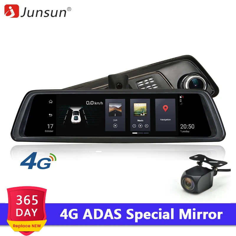 

Junsun K759 4G Special Mirror ADAS Android Car DVR Camera 10" Full Touch GPS Navigator FHD 1080P Dual lens Dash Cam wifi parking