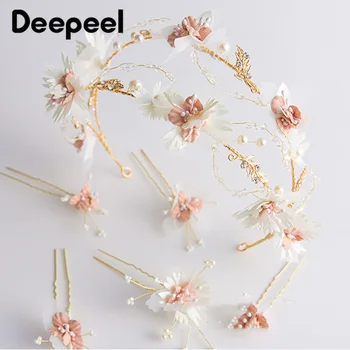 Deepeel 1set Fashion Bridal Headwear Alloy Hairbands Hair Sticks Sweet Wedding Dress Decor Headwear Suit Kids Party Hair Clips
Deepeel 1set Fashion Bridal Headwear Alloy Hairbands Hair Sticks Sweet Wedding Dress Decor Headwear Suit Kids Party Hair Clips