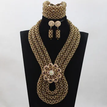 New Design Nigerian Magnificent Champagne Crystal African Wedding Bridal/Women Beads Necklace Jewelry Set Free Shipping ANJ271
New Design Nigerian Magnificent Champagne Crystal African Wedding Bridal/Women Beads Necklace Jewelry Set Free Shipping ANJ271