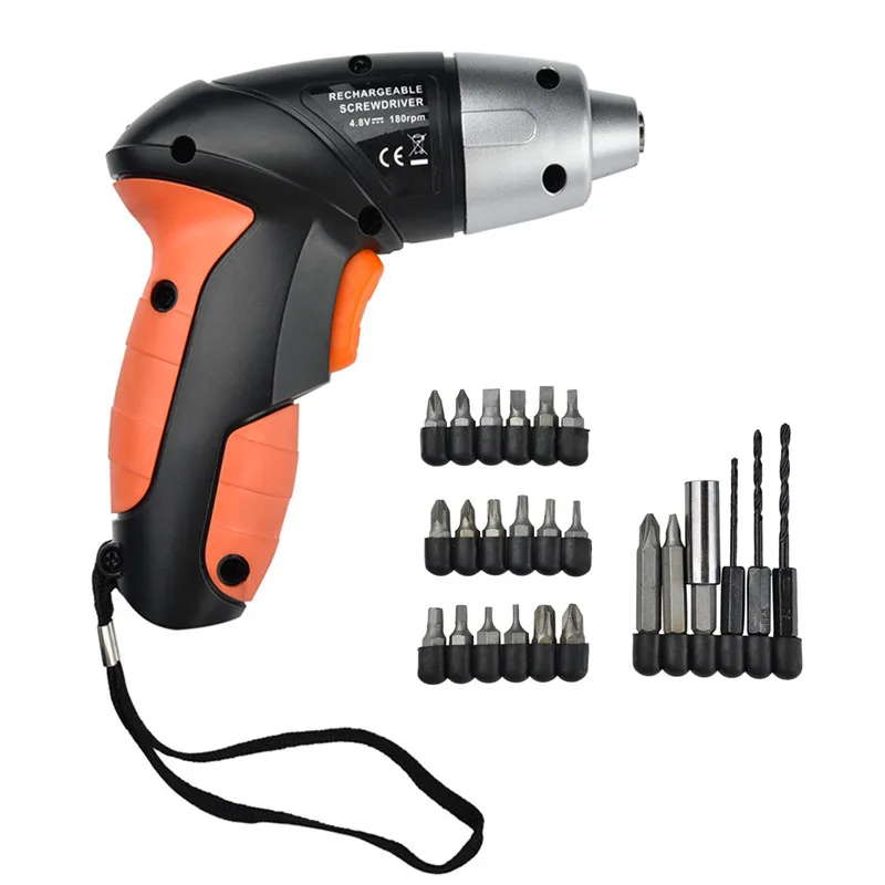 24Pcs 4.8V Electric Rechargeable Lightweight Cordless Screwdriver Drill Bits Kit Charger EU Electric Screwdrive
24Pcs 4.8V Electric Rechargeable Lightweight Cordless Screwdriver Drill Bits Kit Charger EU Electric Screwdrive