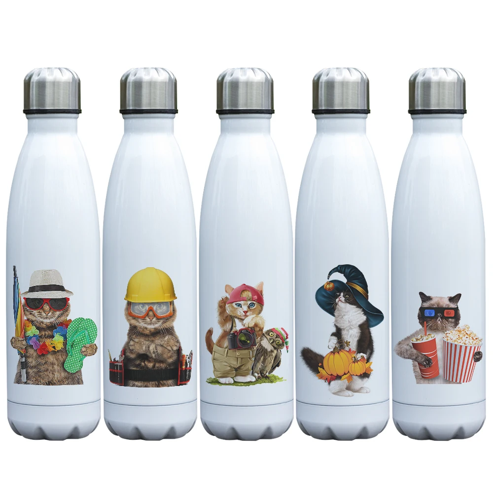 Cool Cat Themed Bottle 17oz Stainless Steel Double Wall Vacuum Bottle with Cat Print Insulated Gift Bottle Unique Design
Cool Cat Themed Bottle 17oz Stainless Steel Double Wall Vacuum Bottle with Cat Print Insulated Gift Bottle Unique Design