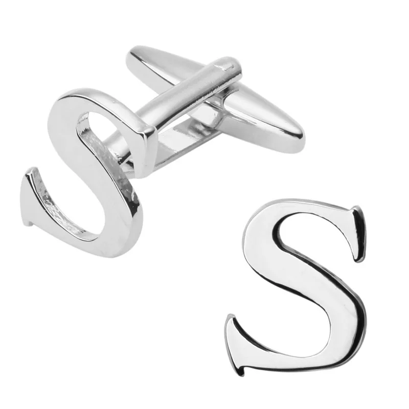 A pair of high quality silver letter S Cufflinks design men's shirt cuff brass Cufflinks wholesale and retail
A pair of high quality silver letter S Cufflinks design men's shirt cuff brass Cufflinks wholesale and retail