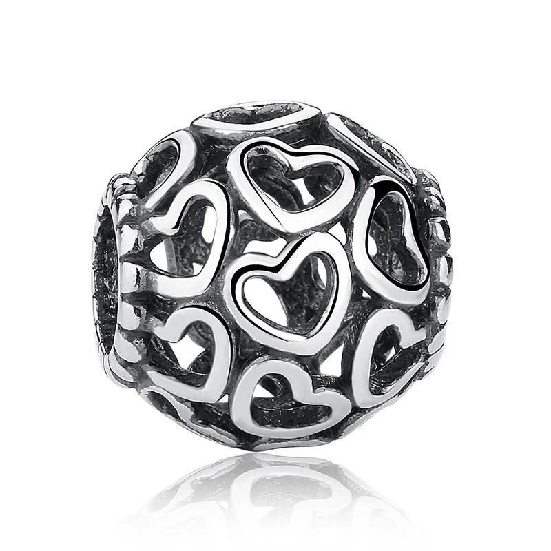 Hot Sale 21 Styles 100% 925 Sterling Silver Vintage Openwork Beads Fit Original Pandora Charm Bracelet Authentic Jewelry Gift 18