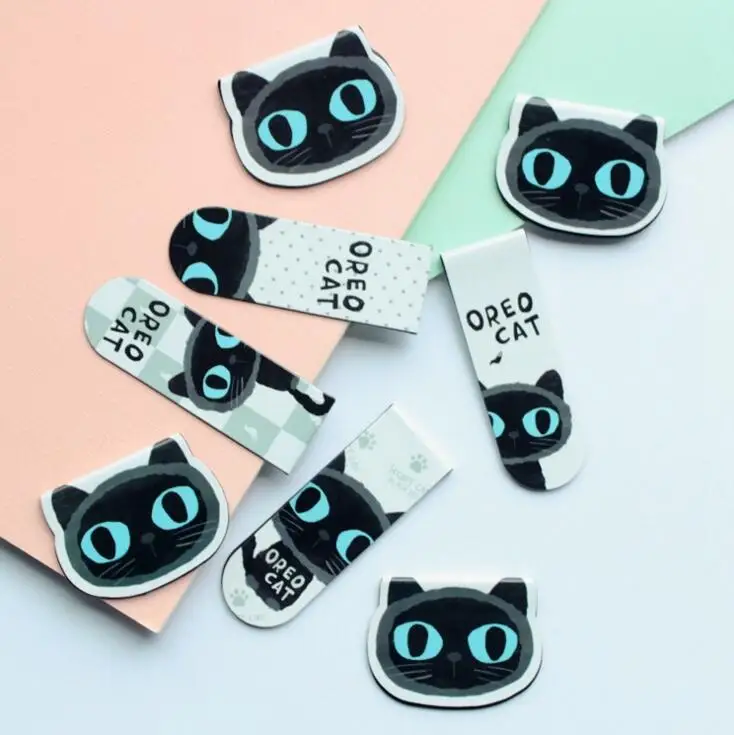 2 pcs/pack Cute Black Cat Magnet Bookmark Paper Clip School Office Supply Escolar Papelaria Gift Stationery
2 pcs/pack Cute Black Cat Magnet Bookmark Paper Clip School Office Supply Escolar Papelaria Gift Stationery