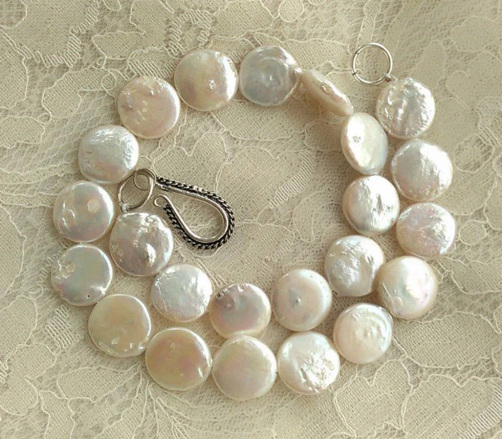 Jewelr 006300 white coin shape freshwater pearl bib necklace s925 clasp 17 inch length
Jewelr 006300 white coin shape freshwater pearl bib necklace s925 clasp 17 inch length
