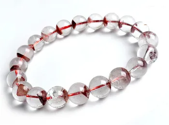 10mm Genuine Red Natural Phantom Quartz Gemstone Bracelets For Women Female Charms Clear Stretch Round Crystal Bead Bracelet
10mm Genuine Red Natural Phantom Quartz Gemstone Bracelets For Women Female Charms Clear Stretch Round Crystal Bead Bracelet