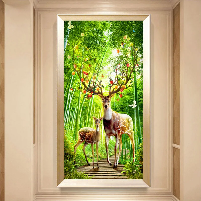 QIANZEHUI, Diamond Embroidery,Round Diamond bamboo forest Fortune deer Full rhinestone Diamond painting cross stitch,needlework
QIANZEHUI, Diamond Embroidery,Round Diamond bamboo forest Fortune deer Full rhinestone Diamond painting cross stitch,needlework