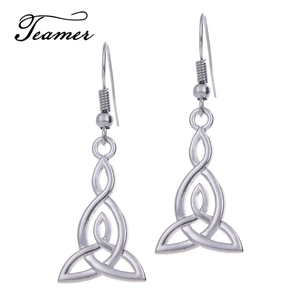 Teamer Antique Metal Irish Knot Earrings Simple Accessories for Female New Design Wicca Triqueta Lucky Holy Guarding Jewelry
Teamer Antique Metal Irish Knot Earrings Simple Accessories for Female New Design Wicca Triqueta Lucky Holy Guarding Jewelry