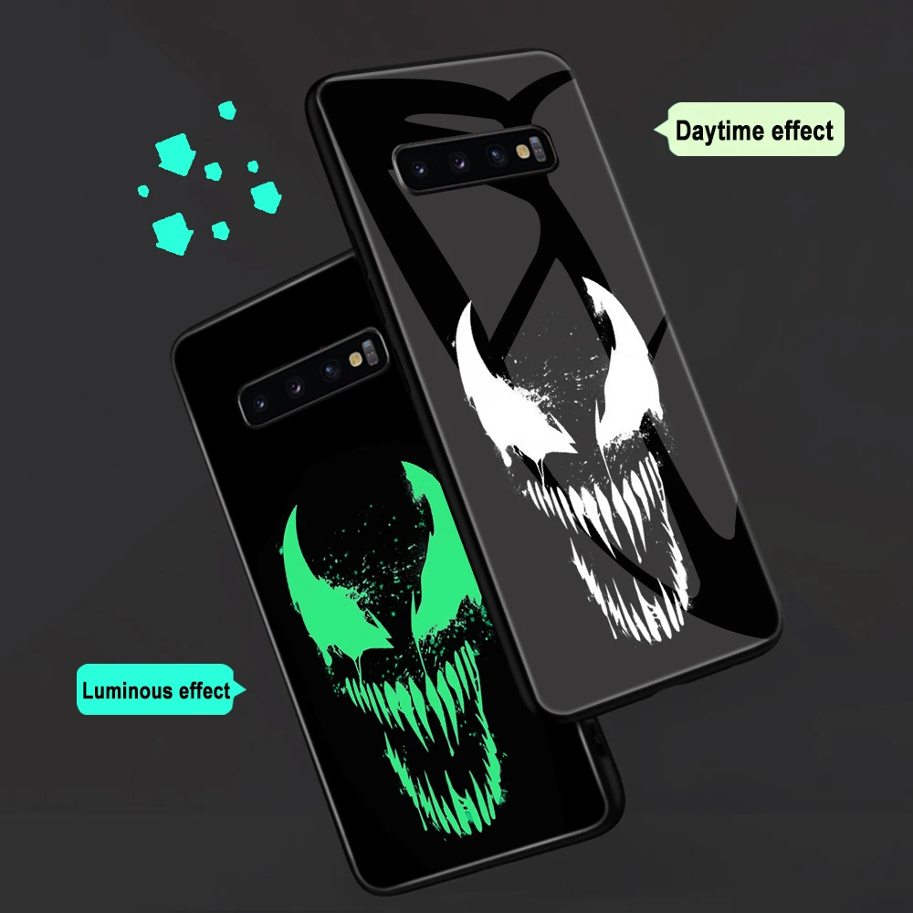 ciciber Phone Case Coque for Samsung Galaxy S10 S9 S8 Plus S10e Note 9 8 S10+ S9+ S8+ Marvel Venom Luminous Glass Cover Funda
ciciber Phone Case Coque for Samsung Galaxy S10 S9 S8 Plus S10e Note 9 8 S10+ S9+ S8+ Marvel Venom Luminous Glass Cover Funda
