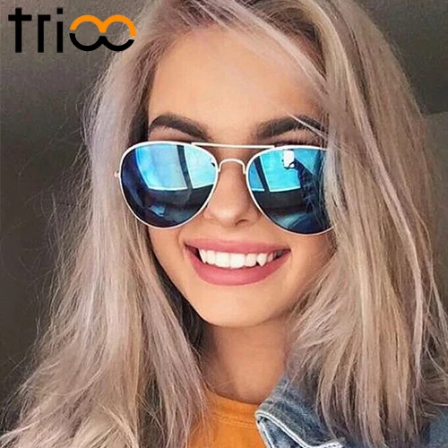 TRIOO Blue Mirror Classic Polarized Sunglasses With Case Brand Designer Shades Classic Style Gold Frame Polaroid Sun Glasses
TRIOO Blue Mirror Classic Polarized Sunglasses With Case Brand Designer Shades Classic Style Gold Frame Polaroid Sun Glasses