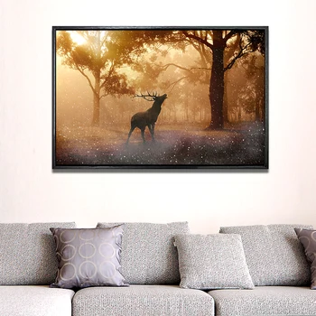YongHe Home Decorative Painting Nordic Mist Forest Elk streamer Spray Painting wall deco Frameless ink Poster For Sitting Room
YongHe Home Decorative Painting Nordic Mist Forest Elk streamer Spray Painting wall deco Frameless ink Poster For Sitting Room