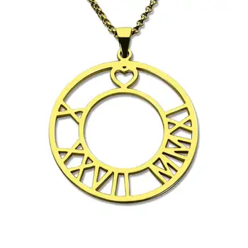 Wholesale Circle Roman Numeral Necklace Gold Color Date Necklace With Heart Personalized Roman Numeral Jewelry Graduation Gift
Wholesale Circle Roman Numeral Necklace Gold Color Date Necklace With Heart Personalized Roman Numeral Jewelry Graduation Gift