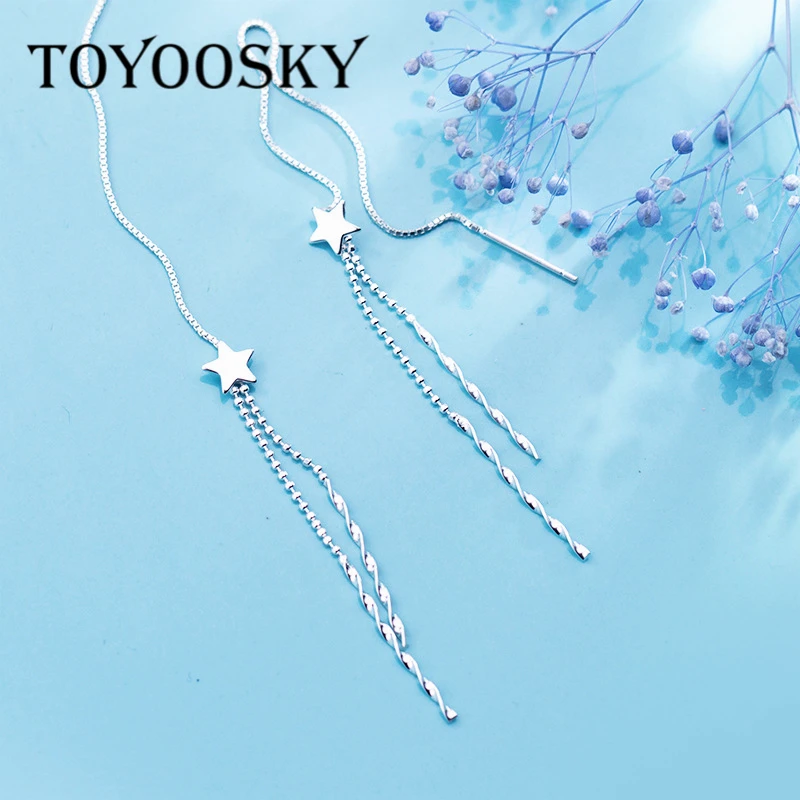 2019 New Design 925 Sterling Silver Star Long Tassels Ear Line Earrings For Women pendientes brincos
2019 New Design 925 Sterling Silver Star Long Tassels Ear Line Earrings For Women pendientes brincos