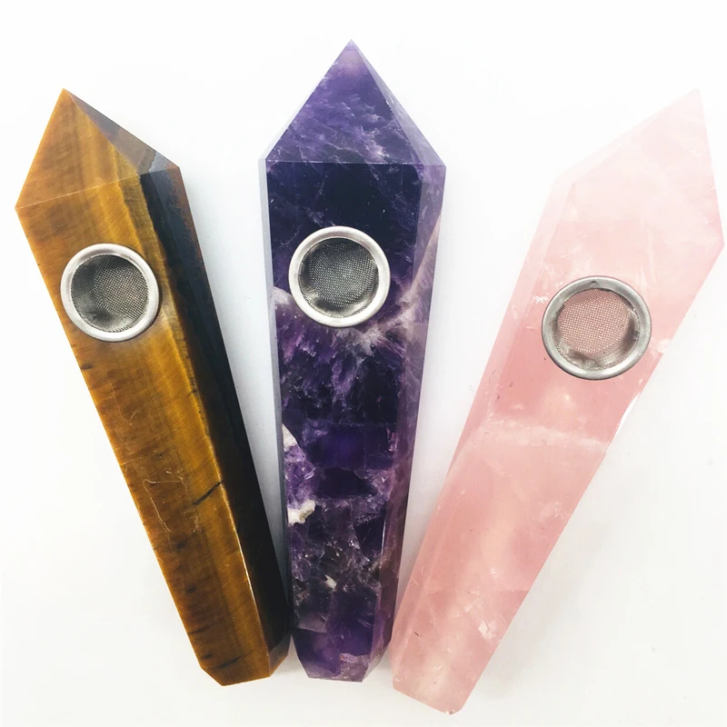 10cm Quartz crystal point gem wand reiki healing stone smoking pipe Drop shipping
10cm Quartz crystal point gem wand reiki healing stone smoking pipe Drop shipping