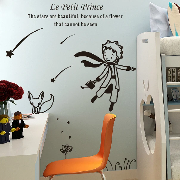 cute creative big size 98 x 122 cm for kids rooms little prince and the fox Removable wall stickers home decoration #T032
cute creative big size 98 x 122 cm for kids rooms little prince and the fox Removable wall stickers home decoration #T032