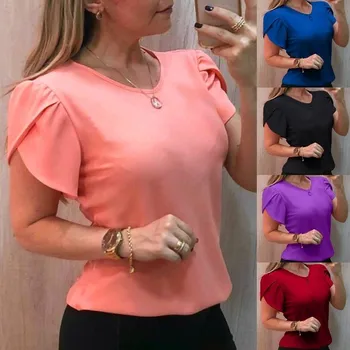 Fashion Solid O-Neck Women Blouse Short Sleeve Summer Shirt Office Ladies Top Korean New Plus Size Slim Casual Blusas Female 5XL
Fashion Solid O-Neck Women Blouse Short Sleeve Summer Shirt Office Ladies Top Korean New Plus Size Slim Casual Blusas Female 5XL