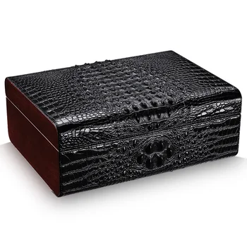 Humidor Crocodile Skin Embossed Natural Cedar Wood High-Capacity Cigar Moisturizing Box Case Fit 75 Gift Humisoe Box CA-0307
Humidor Crocodile Skin Embossed Natural Cedar Wood High-Capacity Cigar Moisturizing Box Case Fit 75 Gift Humisoe Box CA-0307