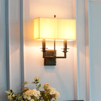 Retro Japan Style Guest room Wall lamp indoor lighting with fabric lampshade Bedside Wall Lamps Sconce Living Room Garden light
Retro Japan Style Guest room Wall lamp indoor lighting with fabric lampshade Bedside Wall Lamps Sconce Living Room Garden light