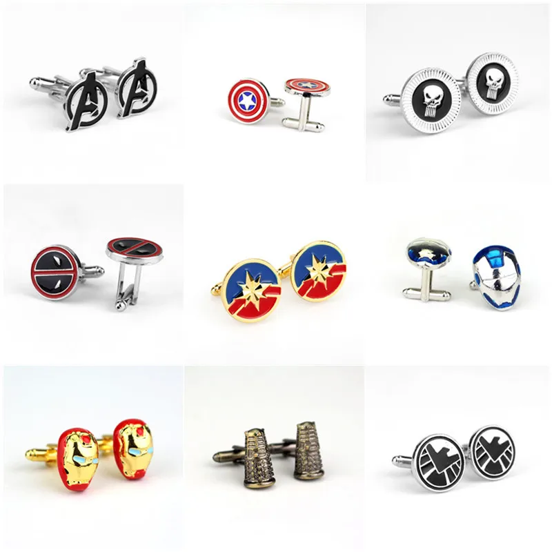 Marvel Avengers Endgame Superman Cufflinks Captain America Thor Batman SpiderMan Deadpool Logo Tie Clips Men Party Shirt Jewelry
Marvel Avengers Endgame Superman Cufflinks Captain America Thor Batman SpiderMan Deadpool Logo Tie Clips Men Party Shirt Jewelry