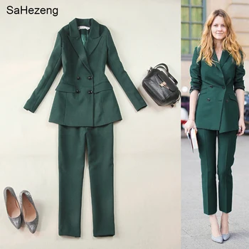 Spring Autumn 2 Pieces Elegant Ladies Sets Outfits Slim Solid Blazers Ankle-Length Pant Women Sets Office Work Women Suits WS49
Spring Autumn 2 Pieces Elegant Ladies Sets Outfits Slim Solid Blazers Ankle-Length Pant Women Sets Office Work Women Suits WS49