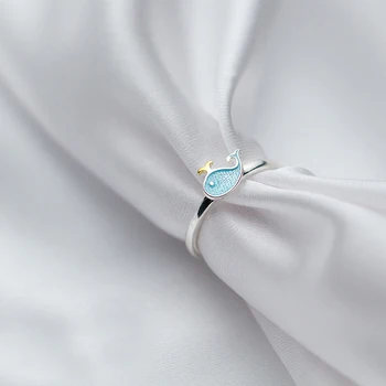MloveAcc Real 100% 925 Sterling Silver Cute Animal Whale Adjustable Girls Finger Ring Women Sterling Silver Jewelry Birthday Gif
MloveAcc Real 100% 925 Sterling Silver Cute Animal Whale Adjustable Girls Finger Ring Women Sterling Silver Jewelry Birthday Gif