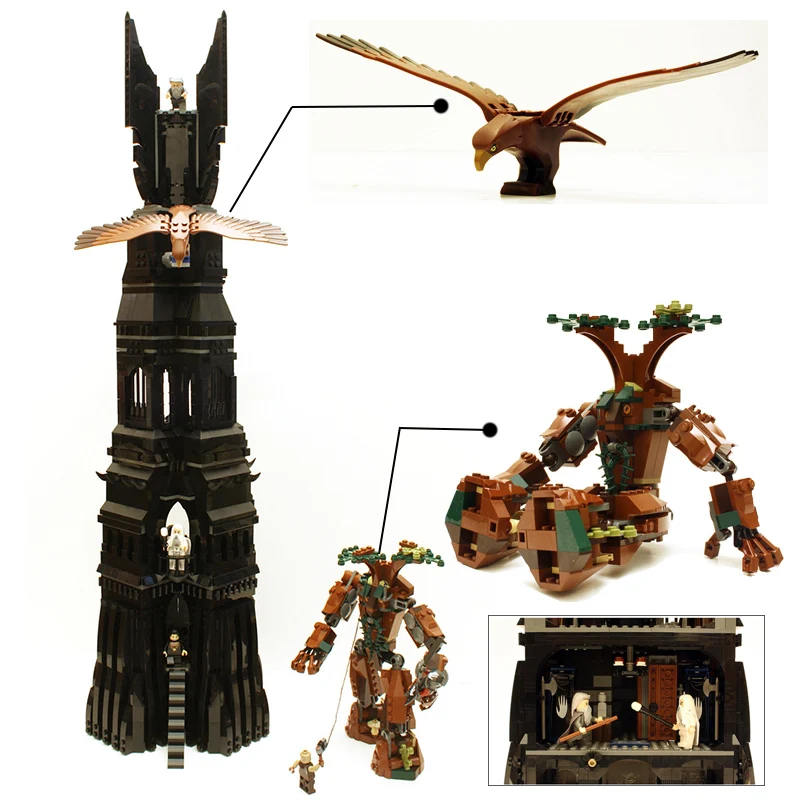 

LEPIN 16010 The Lord of the Rings Two Tower of Orthanc GANDALF GREY 2430Pcs Building Blocks Bricks Compatible legoings 10237