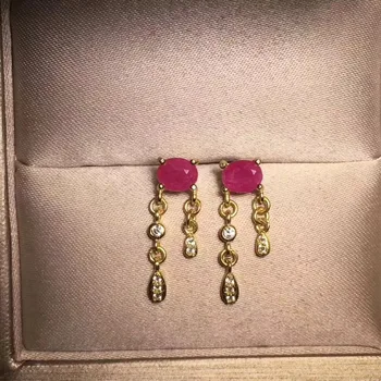 Fashion natural red ruby round Tassels Irregular stud earrings Natural gemstone earrings S925 silver girl party gift jewelry
Fashion natural red ruby round Tassels Irregular stud earrings Natural gemstone earrings S925 silver girl party gift jewelry