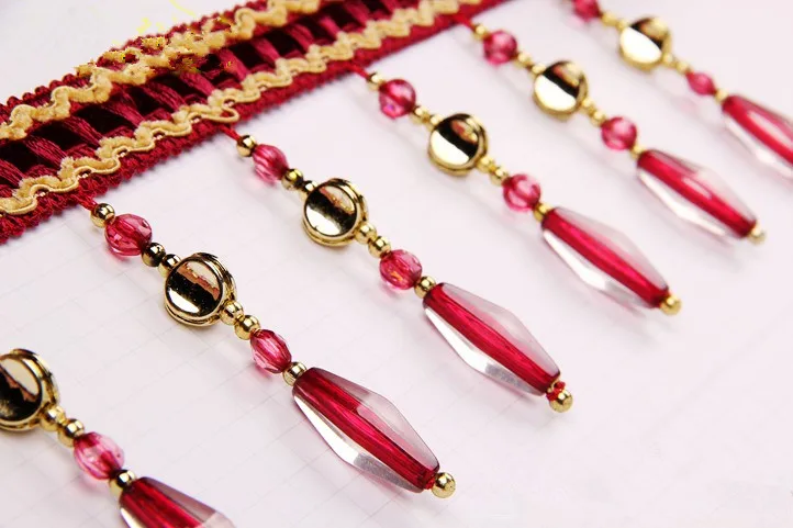 12Yard/Lot Curtain Accessories Crystal Beads Lace Tassel Fringe Trim Ribbon DIY Sewing Curtain Stage Sofa Home Textile Decor
12Yard/Lot Curtain Accessories Crystal Beads Lace Tassel Fringe Trim Ribbon DIY Sewing Curtain Stage Sofa Home Textile Decor