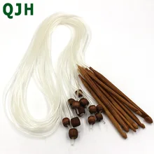 Ferramentas de tecelagem camisola Crochê tapete de crochê frisado comprimento 1.2 m Crochet Hooks Needles Set 12 tamanhos (3-10 mm)(China)