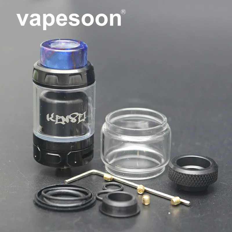 Newest Vapesoon Kensei 24 RTA Atomizer 2ml/4ml Tank with 510 pin Bottom honeycomb airflow for E-Cig Box Vape Mod Vaporizer | Электроника