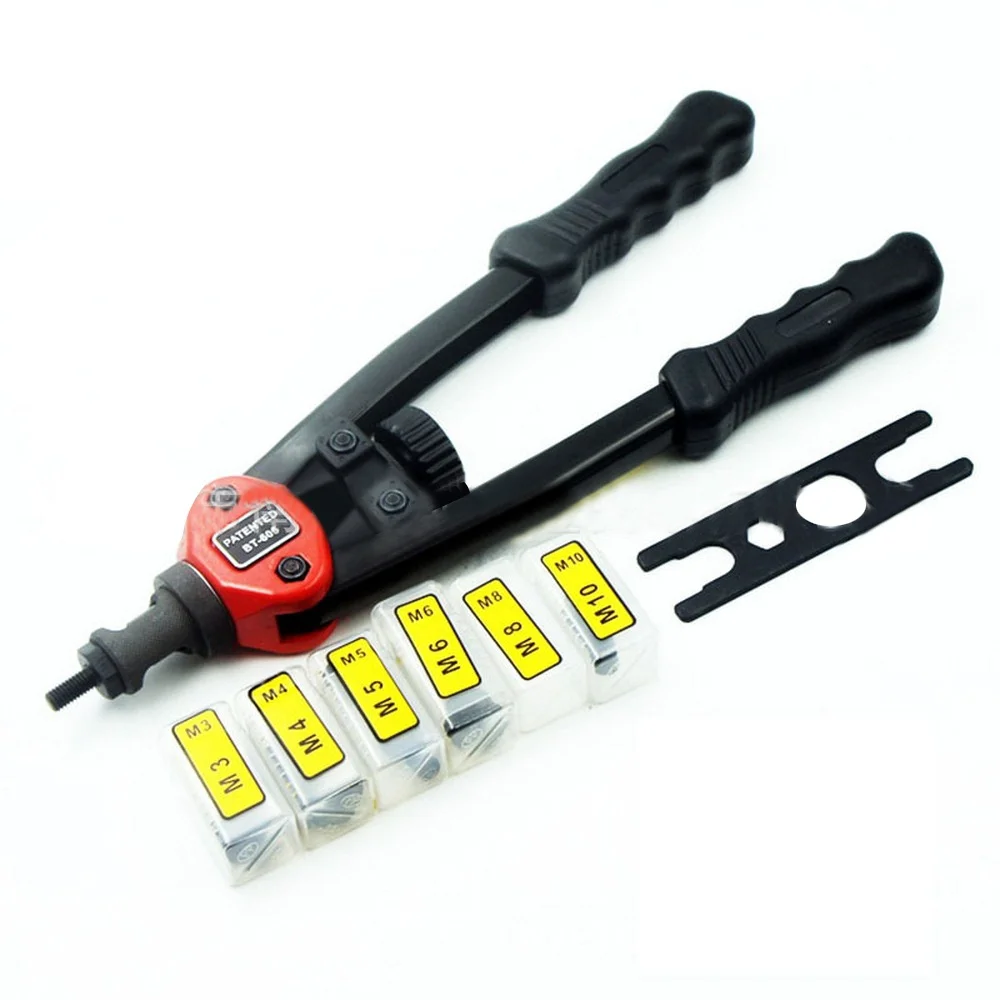 BT-605 Manual Riveter Manual Pull Rivet Nut Gun Blind Riveter Nut Tool M3 To M10 Shockproof Fasten Firewall Additions Dropship
BT-605 Manual Riveter Manual Pull Rivet Nut Gun Blind Riveter Nut Tool M3 To M10 Shockproof Fasten Firewall Additions Dropship